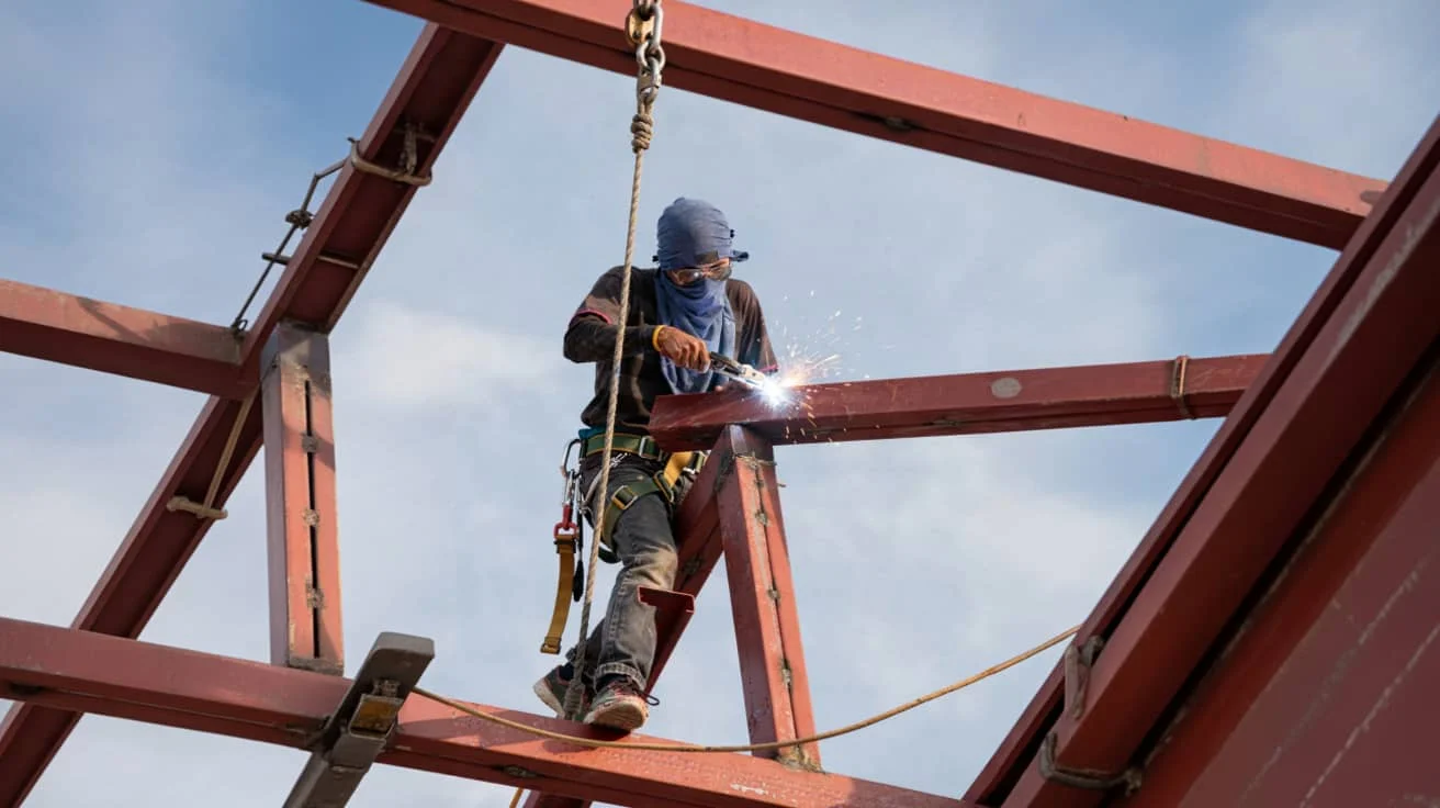 Yüksek metrajda endüstriyel kaynak ve metal işleme çalışması